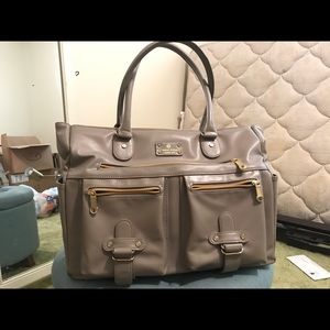 Six Pack Fitness Renee Tote in grey & gold